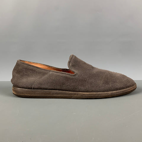 JOHN VARVATOS Size 8 Gray Suede Slippers Loafers
