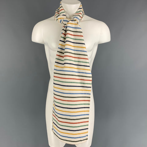 NIGEL CABOURN Multi-Color Stripe Cotton Scarf