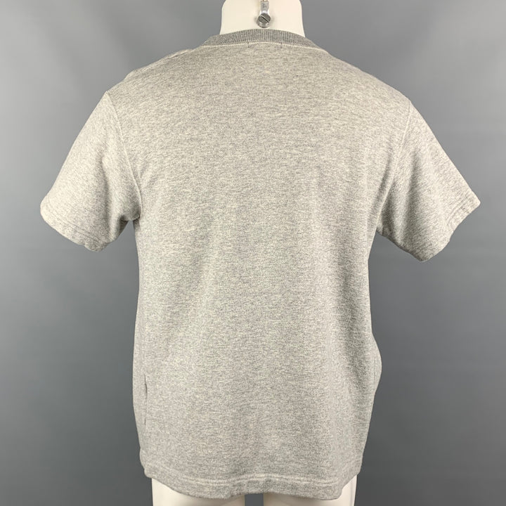 COMME des GARCONS HOMME PLUS Size M Gray Pile Cotton Suspender Sweatshirt