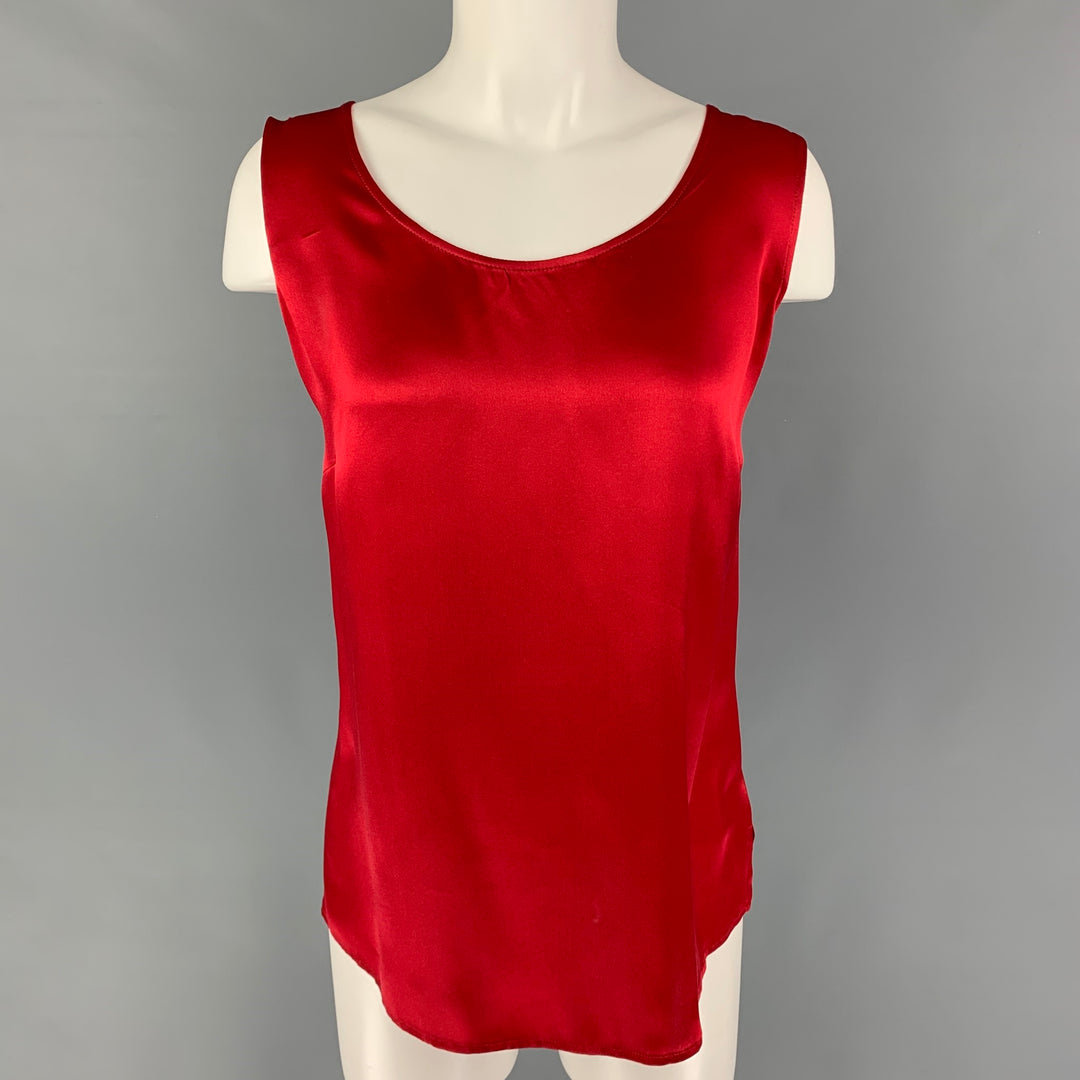 FERAUD Size 12 Red Silk Camisole Blouse