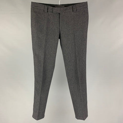 THE KOOPLES Size 32 Grey Cotton Wool Tuxedo Dress Pants