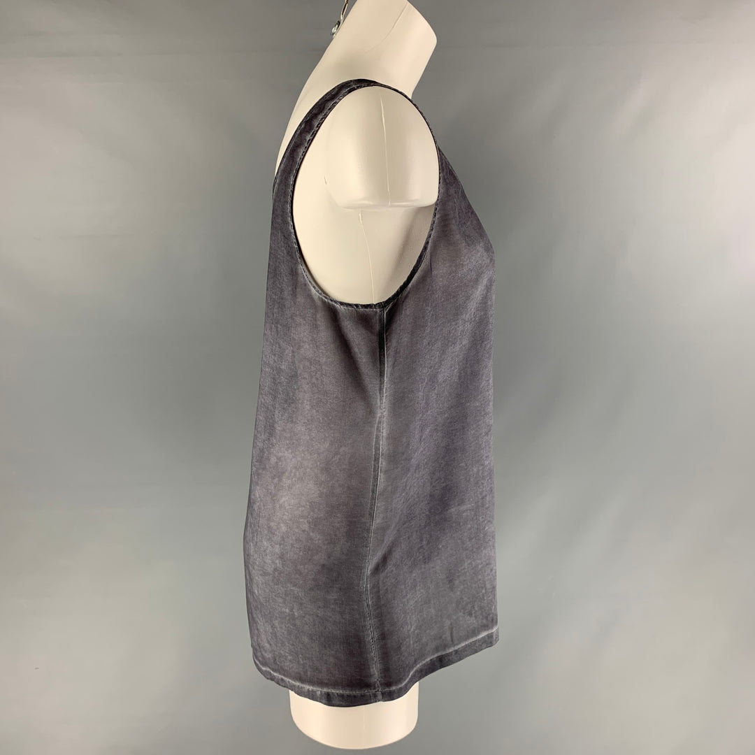 MAISON SCOTCH Size 2 Grey Silk Washed Tank T-Shirt