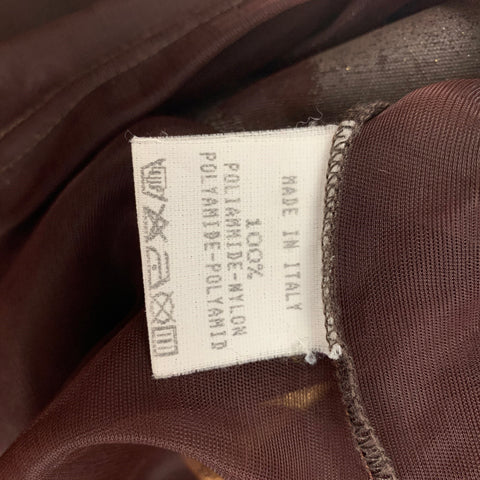JOSEPH Size L Brown Gold Polyamide See Through Pullover