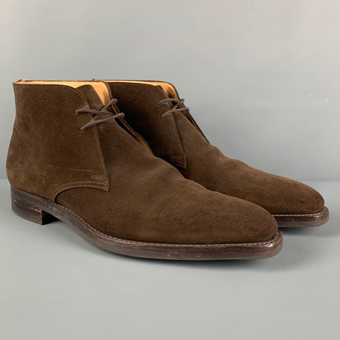 CROCKETT & JONES Size 10.5 Brown Suede Chukka Boots