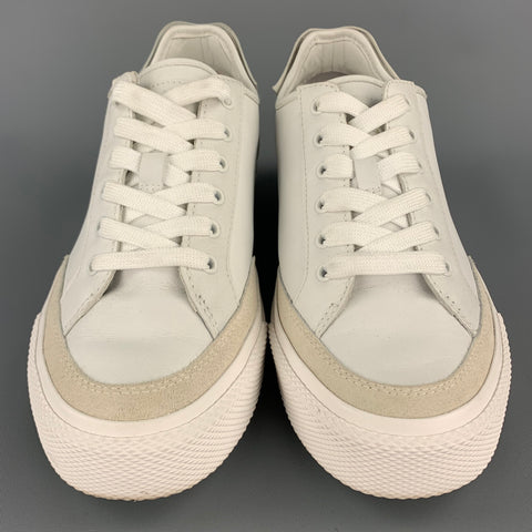 RAG &amp; BONE Army Taille 10 Baskets à lacets en cuir suédé blanc