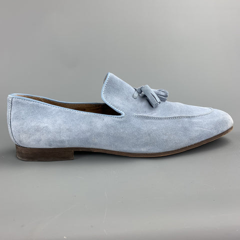KURT GEIGER Size 10 Powder Blue Tassels Loafers