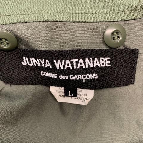 JUNYA WATANABE AW10 Runway Size L Green Cotton Military Coat
