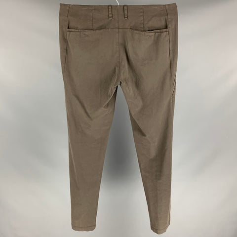 TRANSIT Size XL Olive Cotton Blend Button Fly Casual Pants