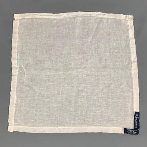 POLO by RALPH LAUREN Cream Linen Pocket Square