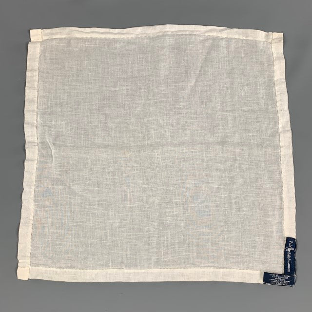 POLO by RALPH LAUREN Cream Linen Pocket Square