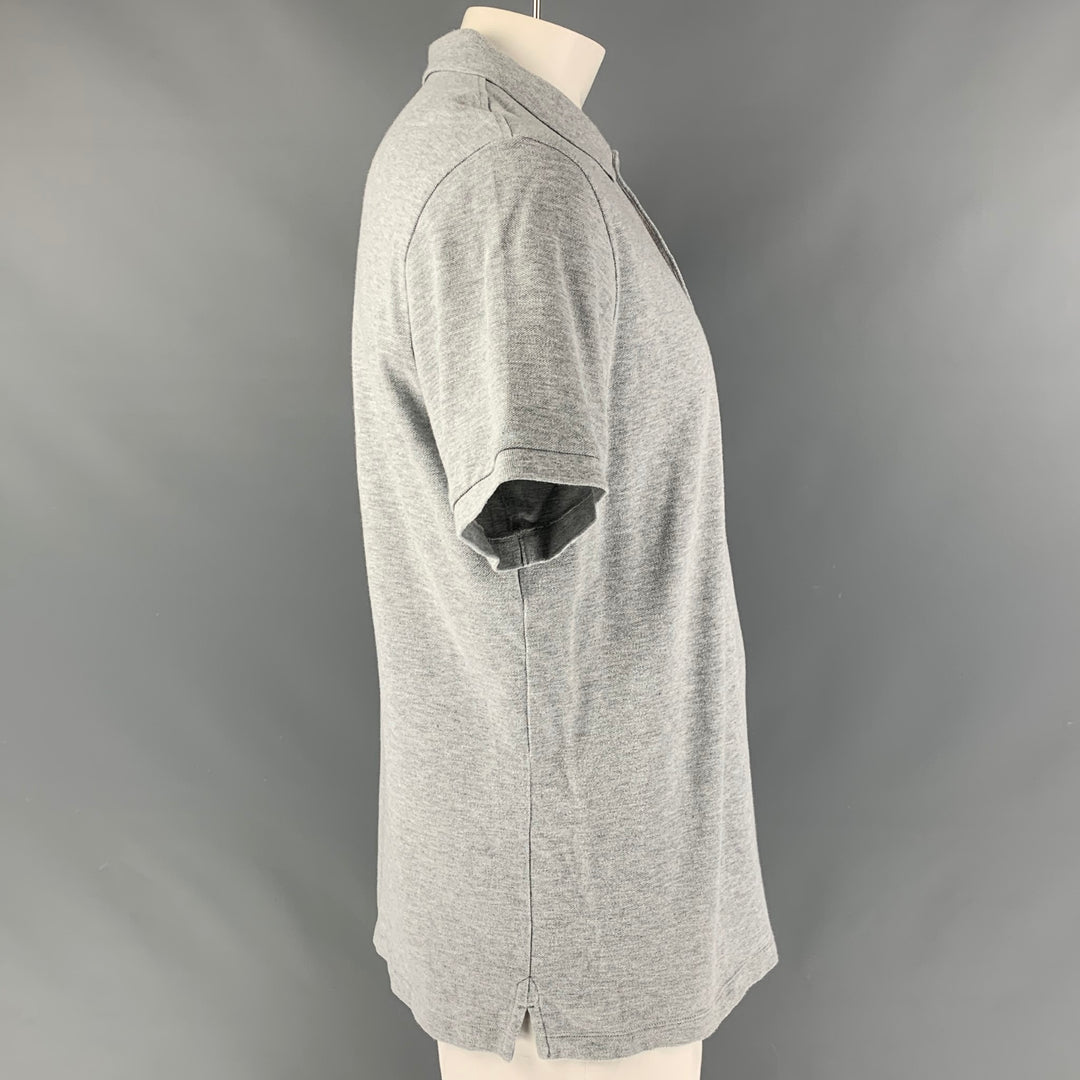 BURBERRY BRIT Polo de algodón gris claro jaspeado talla XXL