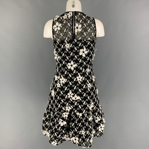 MICHAEL by MICHAEL KORS Taille S Robe sans manches florale en polyester blanc noir