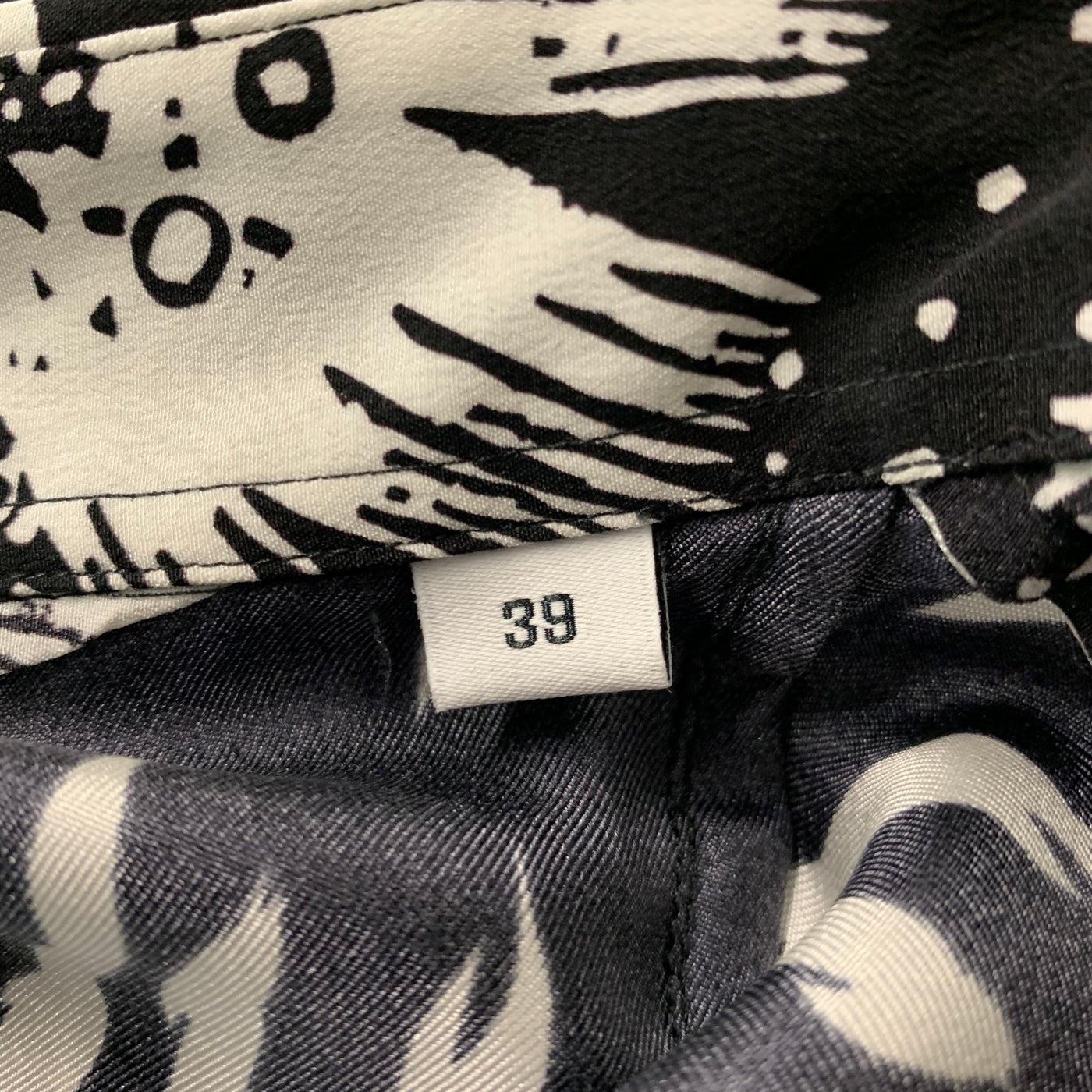 GIVENCHY Size S Black White Mixed Fabrics Silk Button Up Long Sleeve Shirt