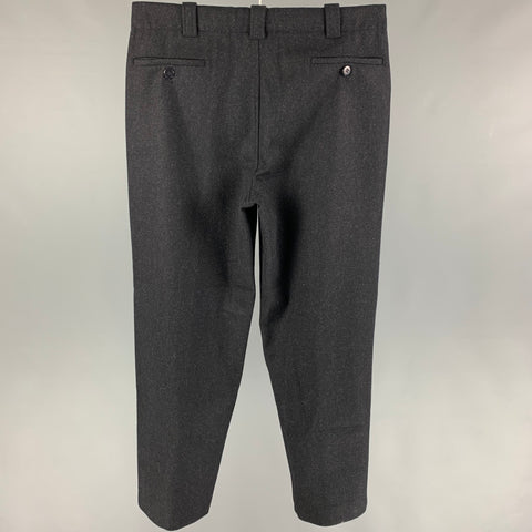 EMPORIO ARMANI Size 34 Charcoal Wool Dress Pants