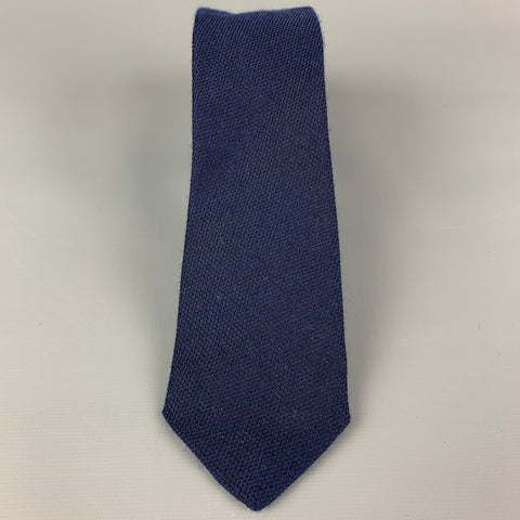 BAND OF OUTSIDERS Navy Textured Cashmere Tie