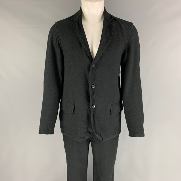 OUR LEGACY Size 38 Black Wool Blend Notch Lapel Suit