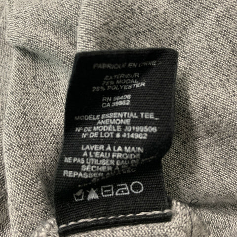 THEORY Size M Grey Heather Modal Blend Short Sleeve T-shirt