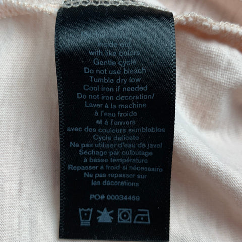 RAG & BONE Size L Pink Graphic Cotton Crew-Neck T-shirt