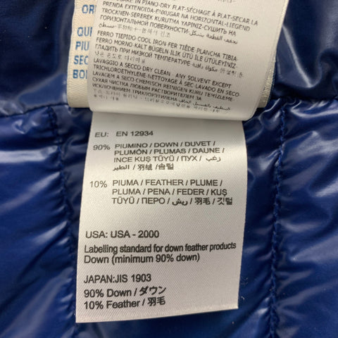 MONCLER Size L Blue Quilted Nylon Lightweight Vest