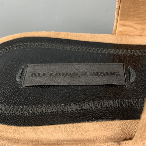 ALEXANDER WANG Taille 6 Sandales NAURA en daim beige avec bride à la cheville