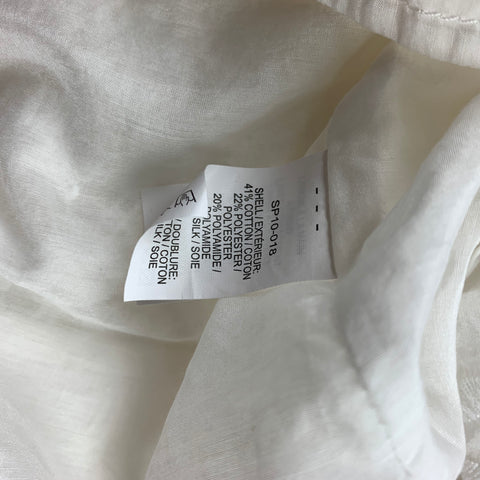 SELF-PORTRAIT Size 6 White Lace Cotton Blend Dress