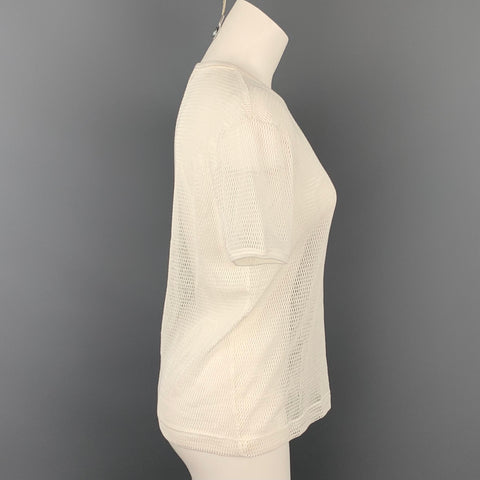 DRIES VAN NOTEN T-Shirt en coton maille blanche taille L