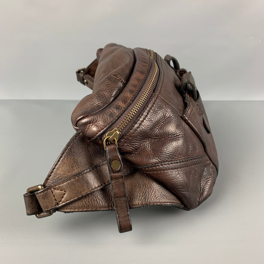 FRYE Brown Distressed Leather Cross Body Fanny Pack Handbag