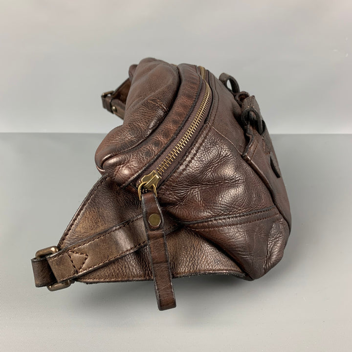 FRYE Brown Distressed Leather Cross Body Fanny Pack Handbag