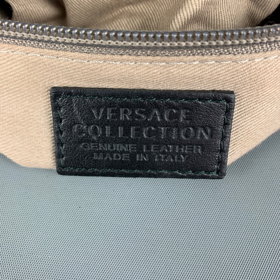 VERSACE COLLECTION Black Pebble Grain Leather Handbag & Leather Goods