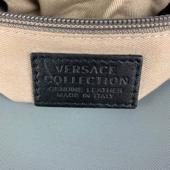 VERSACE COLLECTION Black Pebble Grain Leather Handbag & Leather Goods