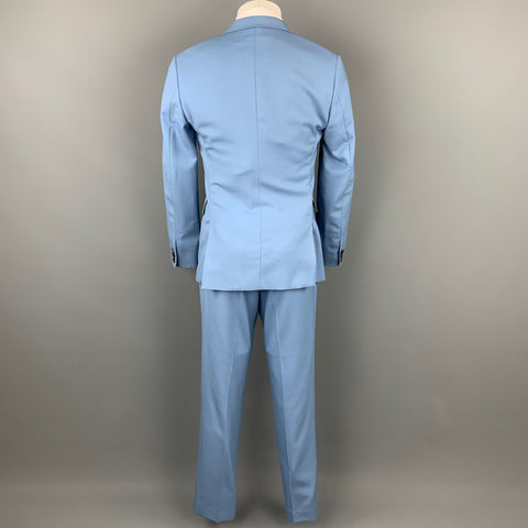 PAUL SMITH Kensington Fit Size 38 Regular Light Blue Wool Notch Lapel Suit