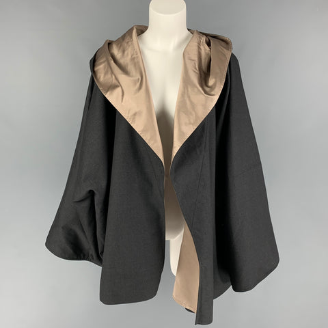 ZORAN Veste à capuche en laine anthracite taille unique