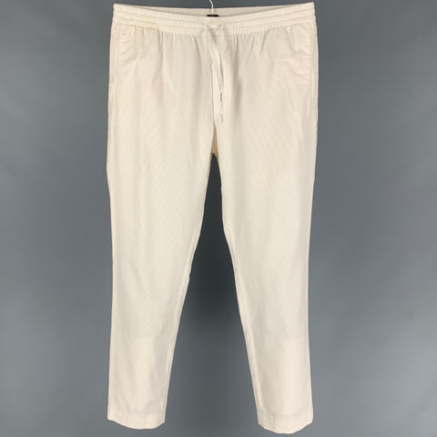 TOMAS MAIER Size M Cream Corduroy Cotton Drawstring Casual Pants