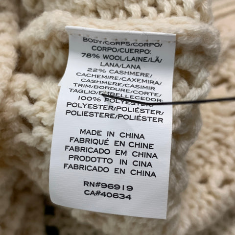 MARC JACOBS Taille M Pull Payettes en laine et cachemire crème doré