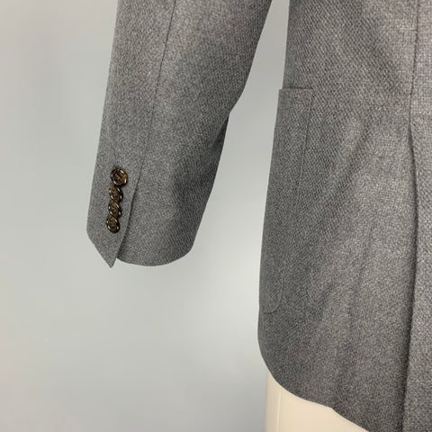 TODD SNYDER Size 38 Grey Textured Wool Notch Lapel Mayfair Fit Sport Coat