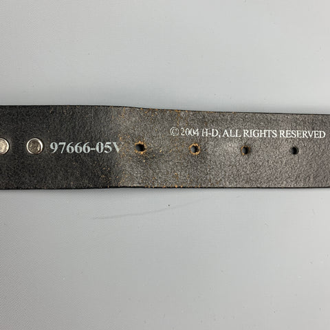 HARLEY DAVIDSON Size 42 Black Studded Leather Belt