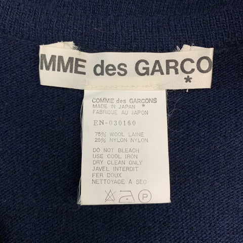 COMME des GARCONS Size M Navy Wool / Nylon Knit Tank Top