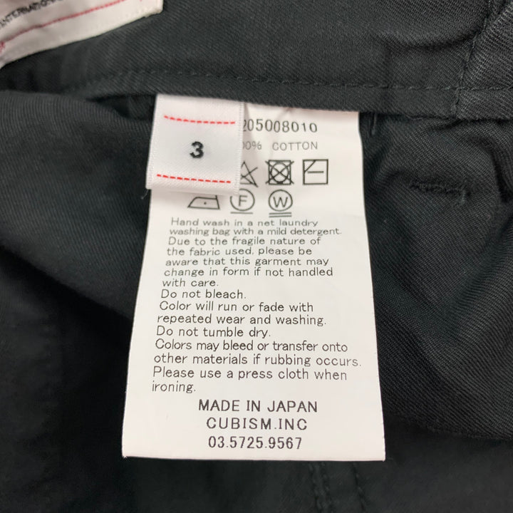 VISVIM Size L Black Cotton Zip Fly Carroll Trouser Pants