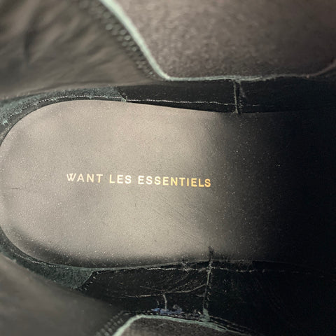 WANT LES ESSENTIELS Size 11 Indigo Denim Pull On Ankle Boots