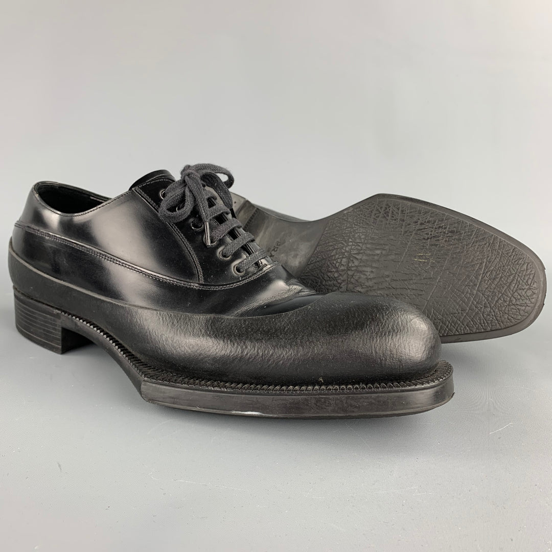 PRADA Size 9.5 Black Leather Lace Up Dress Shoes – Sui Generis Designer  Consignment