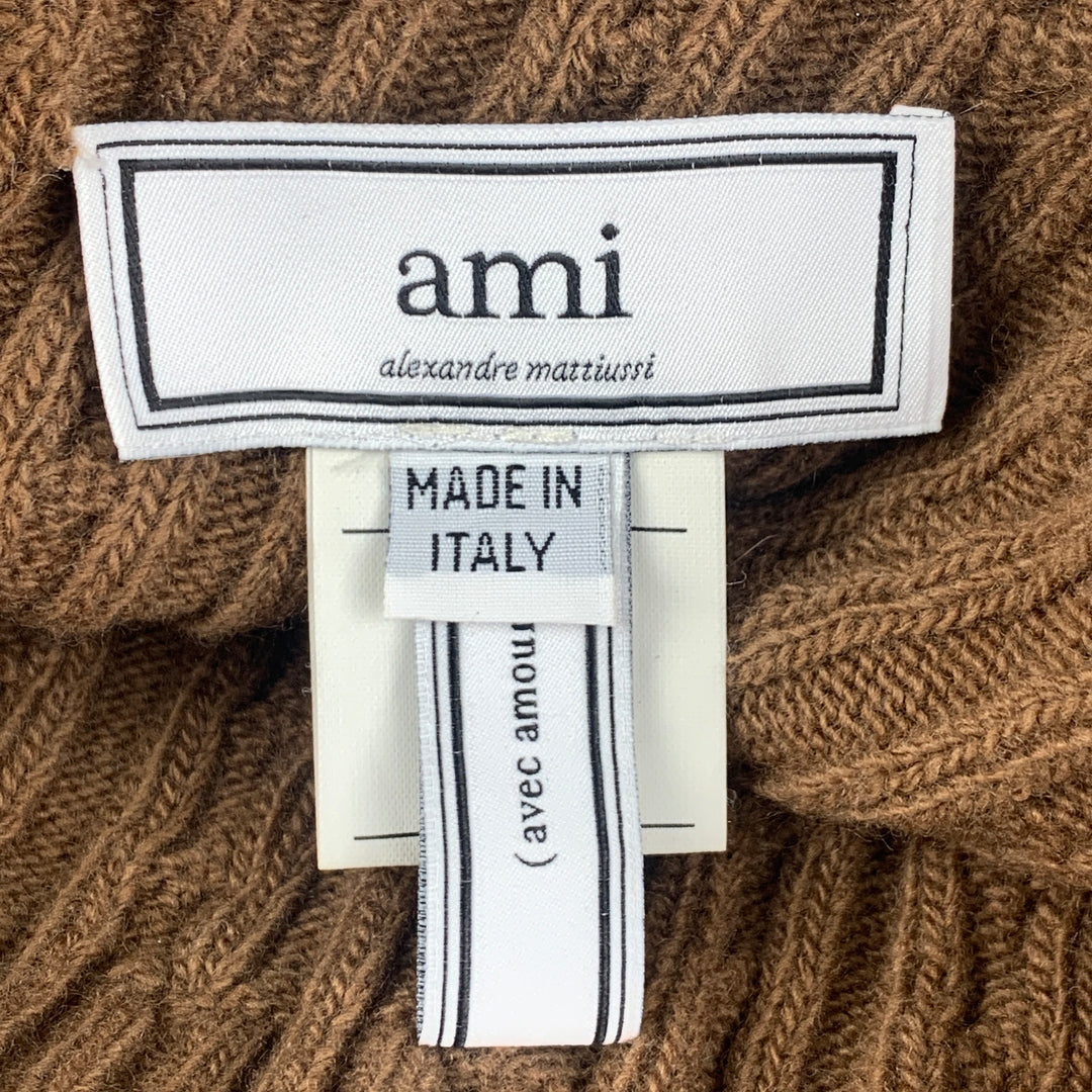 AMI by ALEXANDRE MATTIUSSI Brown Knitted Wool Hats