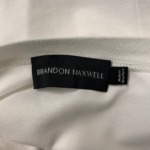 BRANDON MAXWELL Talla S Camiseta de algodón blanca