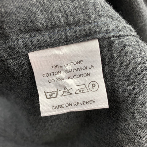 BOGGI Size L Indigo Cotton Button Up Long Sleeve Shirt
