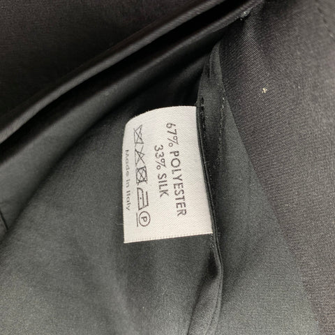 DRIES VAN NOTEN Size 8 Black Poplin Polyester / Silk Ruffled Blouse
