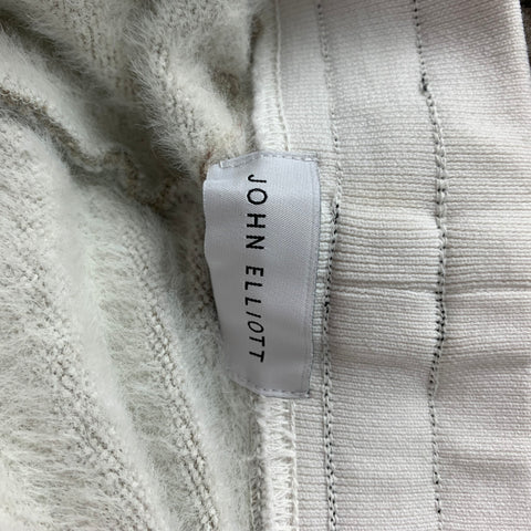 JOHN ELLIOTT Size L Taupe Textured Nylon / Cotton Elastic Waistband Shorts