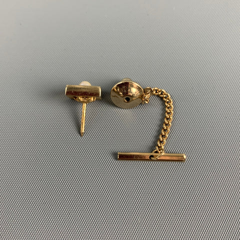 NO BRAND Gold Tone Metal Square Lapel Pin