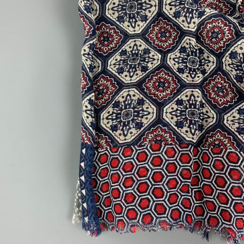 QUATTROCCHI Multi-Color Mixed Linen Cotton Scarf