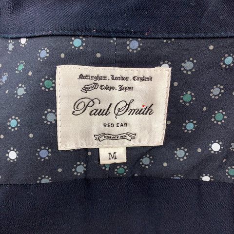 PAUL SMITH Red Ear Size M Navy Cotton Shirt Jacket Long Sleeve Shirt