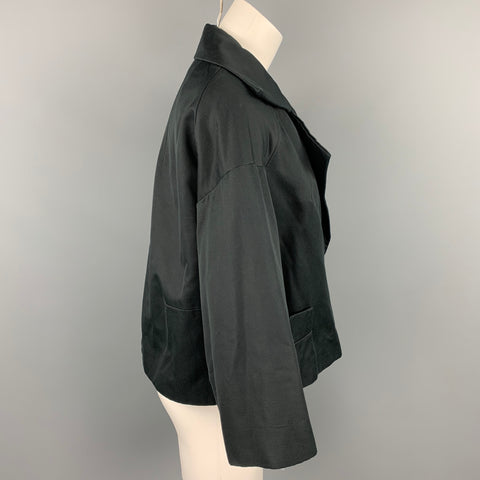 DRIES VAN NOTEN Taille S Veste oversize en coton / polyamide noir
