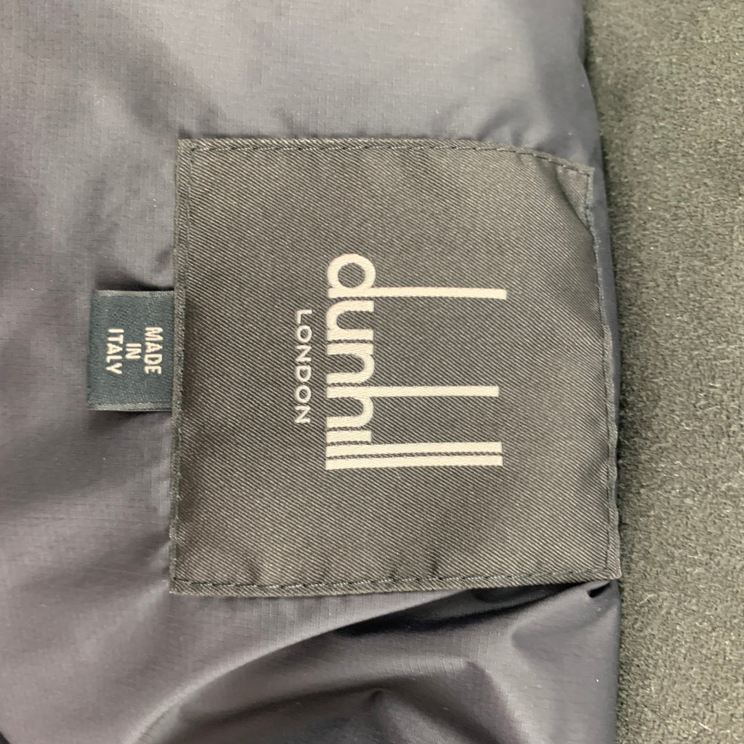 DUNHILL Size XL Black Quilted Polyamide Blend Down Filled Jacket